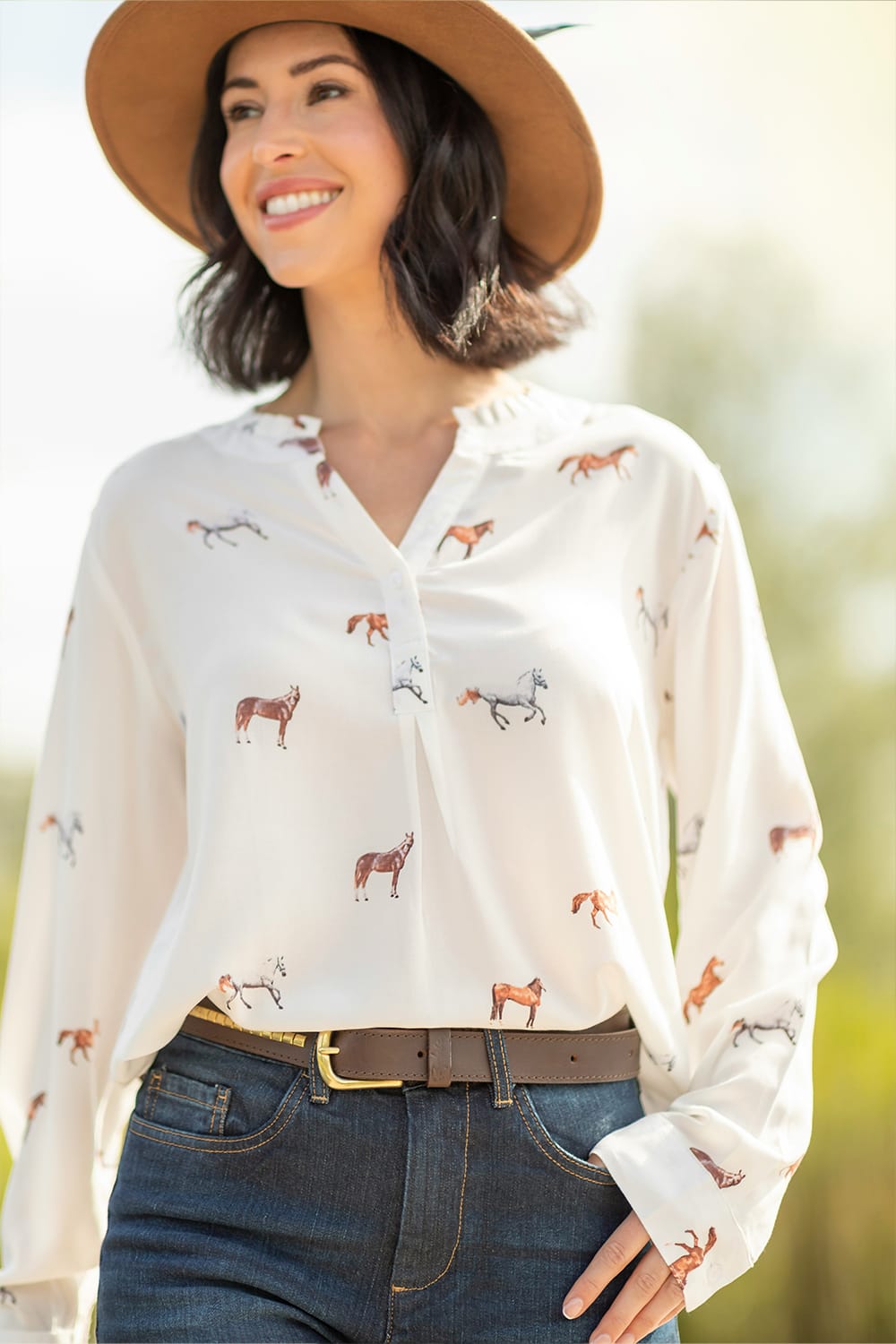 Blouse Floaty Long Horses - Image 5